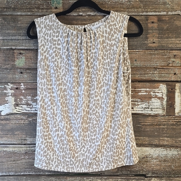 Calvin Klein Leopard Print Sleeveless Top, Ladies Size S - Picture 1 of 4